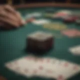 Strategic card arrangement on a blackjack table