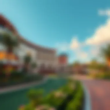 Modern Casino Resort Architecture in Lush Surroundings Architectural marvel of a modern casino resort amidst lush landscapes