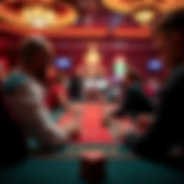 Player strategizing over a Craps table