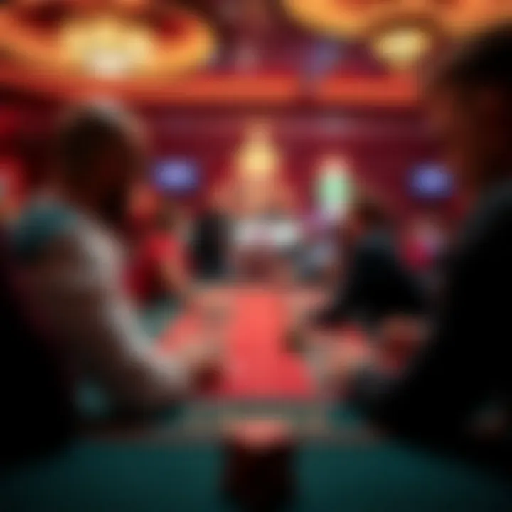 Player strategizing over a Craps table