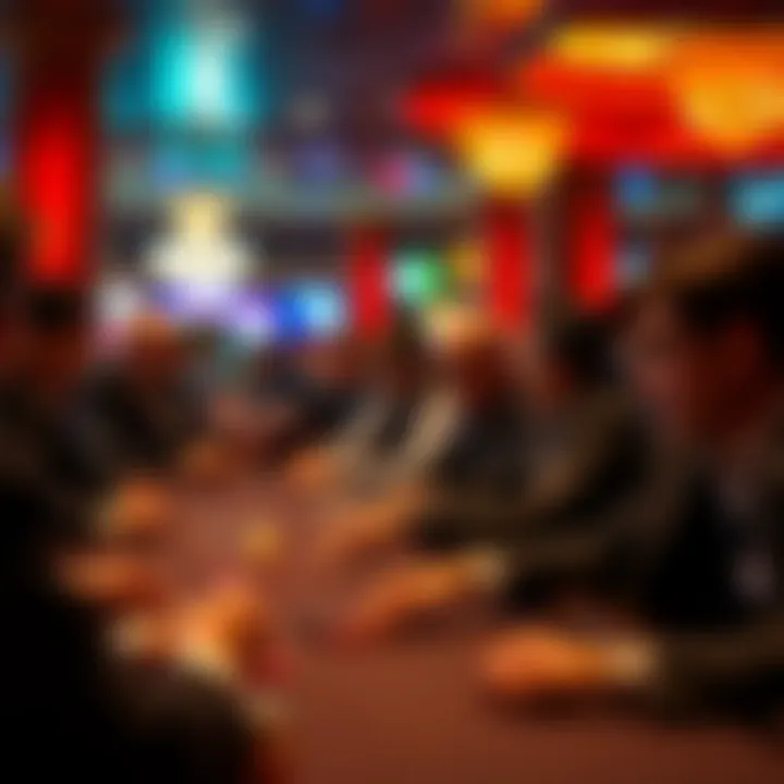 High-Stakes Poker Game in Action Players engaged in a high-stakes poker game