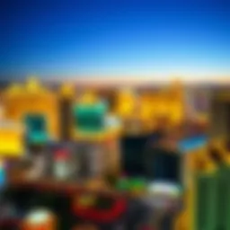 A panoramic view of the Las Vegas Strip showcasing its illuminated skyline.
