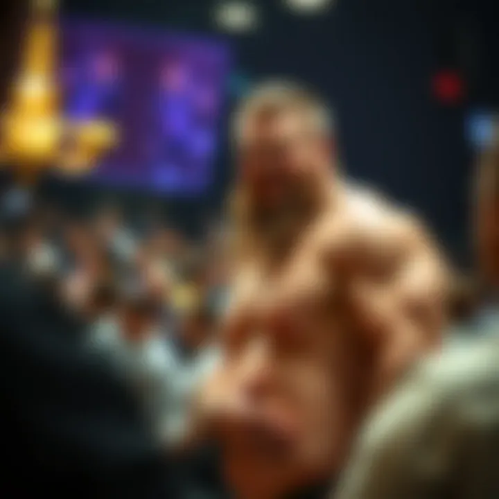 The Titan's Presence Hafthor Bjornsson posing for the audience