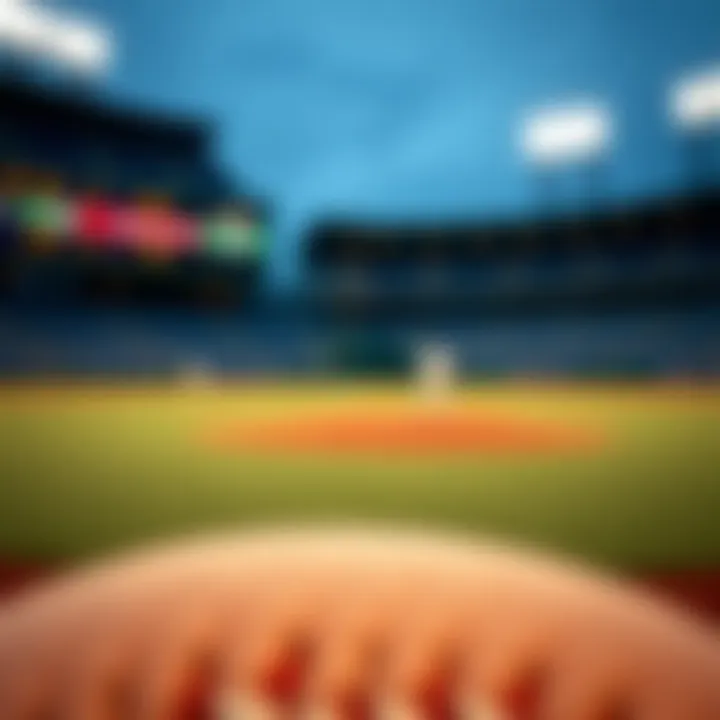 Baseball field with a focus on the pitcher's mound