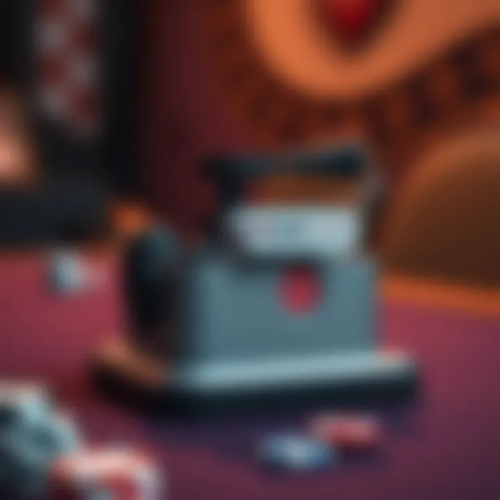 Manual card shuffler showcasing its design and functionality