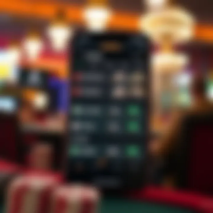 Image depicting various betting options available in the app
