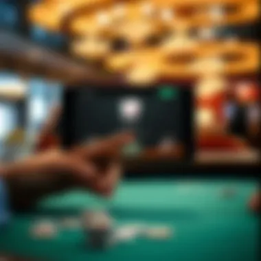 Exploring the App Interface Visual representation of blackjack learning app interface