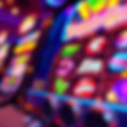 Close-up view of the Bubble Gum Slot Machine interface showcasing colorful graphics