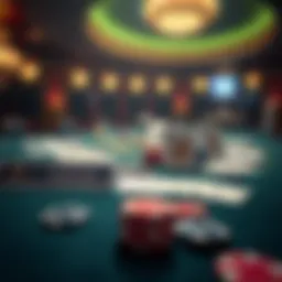 An engaging online blackjack table interface displaying cards and chips