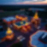 Aerial view of a North Carolina Indian reservation casino