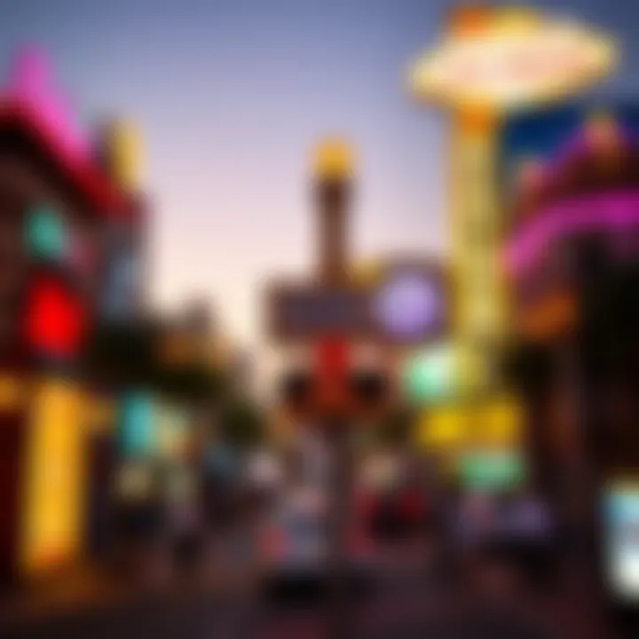 Iconic attractions along the Las Vegas Strip