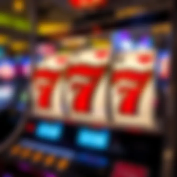 Aesthetic design elements of the Triple 7 slot machine