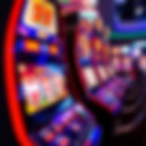 Dynamic slot machine display showcasing vibrant graphics