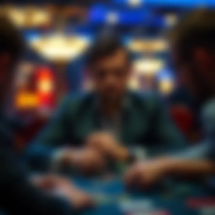 A player contemplating their next move, analyzing opponents