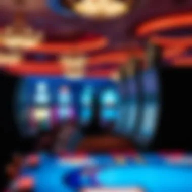 Casino Environment with Slot Machines A serene casino environment showcasing various slot machines