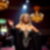 Iconic Stage Presence Stage performance of a renowned diva in Las Vegas