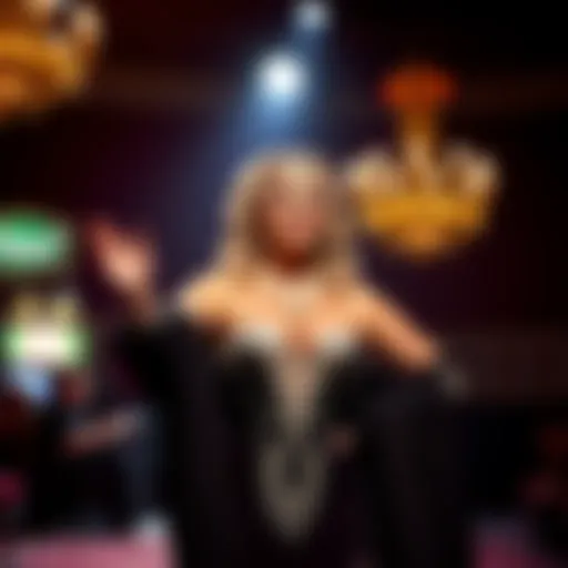 Iconic Stage Presence Stage performance of a renowned diva in Las Vegas