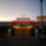 Entrance to Downtown Grand Las Vegas Parking Scenic view of Downtown Grand Las Vegas parking entrance