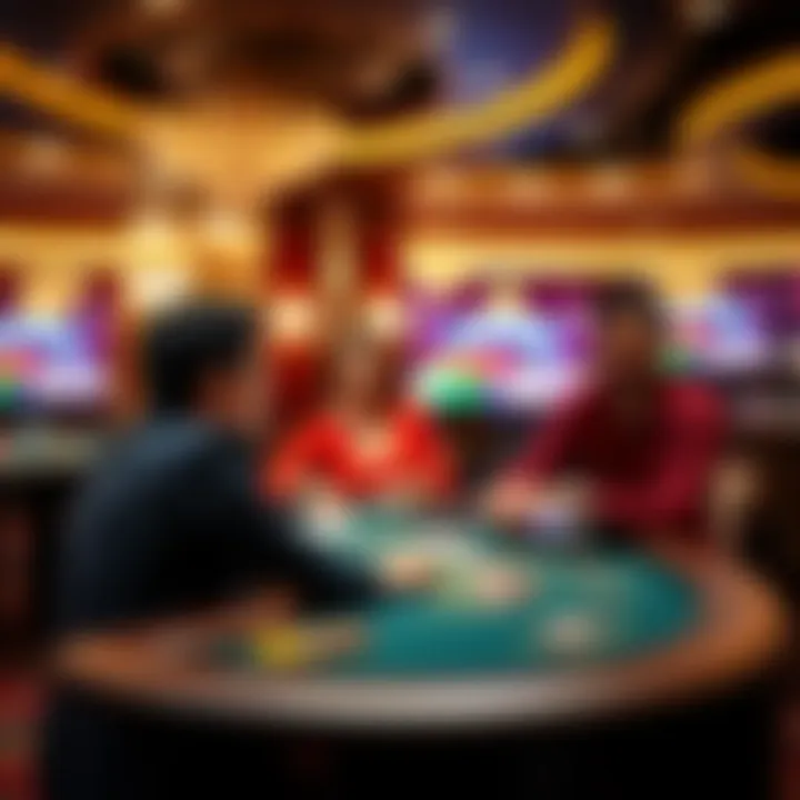 An engaging screenshot showcasing a live dealer game at Dragon Gaming Casino