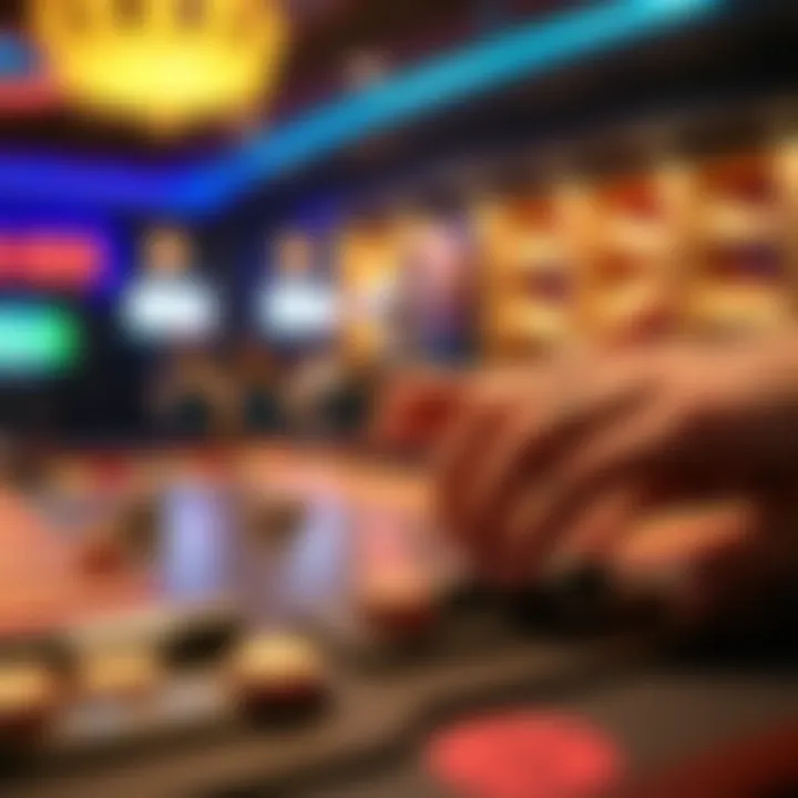 Digital Backgammon Board in Action A digital backgammon board showcasing an intense match