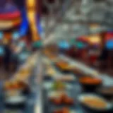 Luxurious buffet setting with an array of dishes