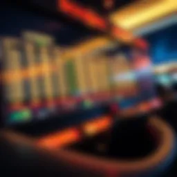 Futuristic odds board displaying sports betting options