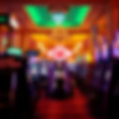 Overview of Casino Featuring Better Off Ed Slot Machine Overview of a bustling Las Vegas casino featuring the Better Off Ed slot machine