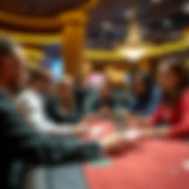 A group of professionals engaged in a training session for casino operations.