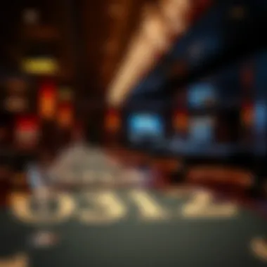 Elegant bar area in a casino setting