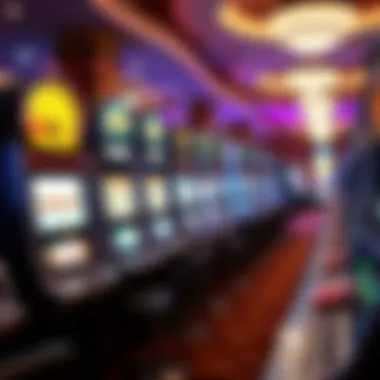 Modern slot machines lined up in a casino