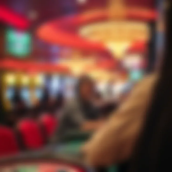 Traveler enjoying a game at the Las Vegas Airport casino