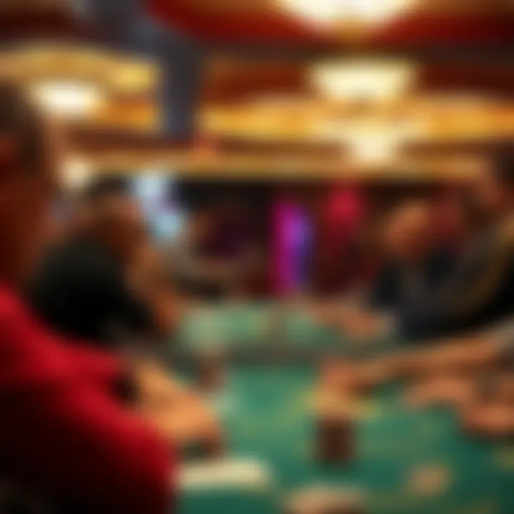 Overview of a poker tournament in action