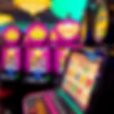 Vibrant Casino Slot Machine Display Vibrant casino slot machine display