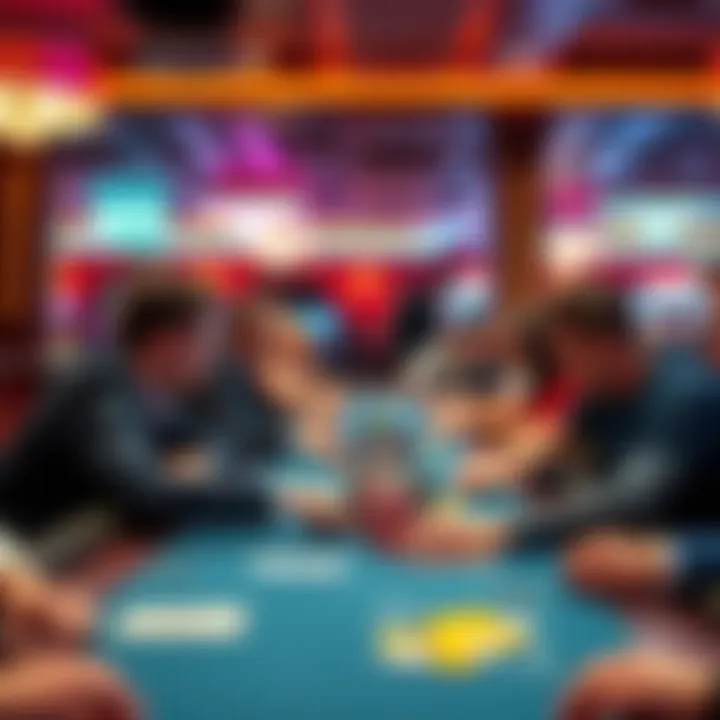 A vibrant event in a poker room, exemplifying the thrill of competition.