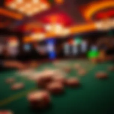 An engaging gaming table with cards and chips, highlighting the thrill of table games