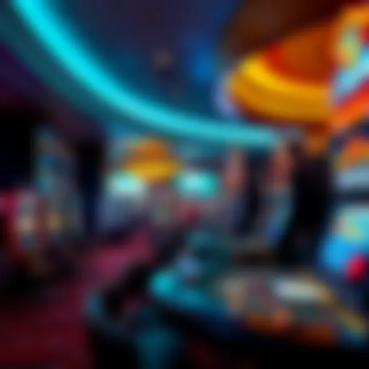 Luxurious casino interior showcasing gaming tables