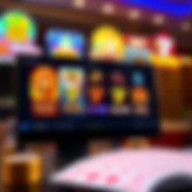 A vibrant display of various free casino slot games on a computer screen