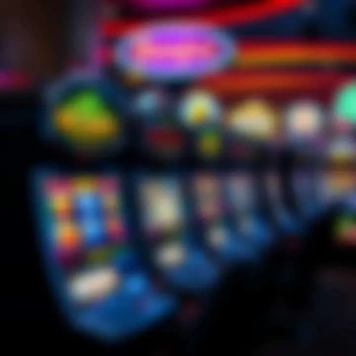 Vibrant digital slot machine display showcasing various themes