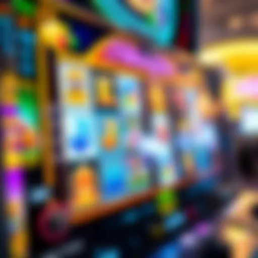 Vibrant Slot Machine Interface A vibrant slot machine interface showcasing various themes and symbols