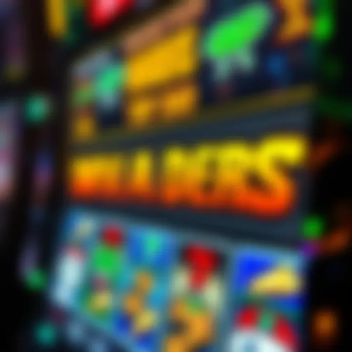 Intricate details of Invaders slot machine featuring vibrant graphics