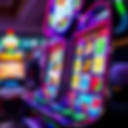 Vibrant slot machine display