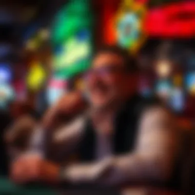 Player Enjoying Casino Wins Player enjoying online casino wins