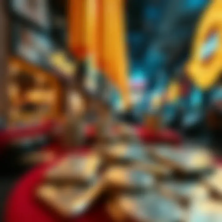 A vibrant market scene reflecting the cultural significance of precious metals in Las Vegas