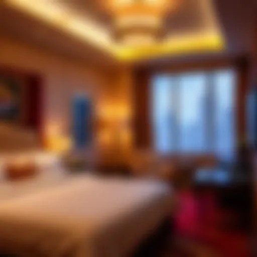 Luxurious Accommodations Near Empire City Casino Luxurious hotel room with elegant decor