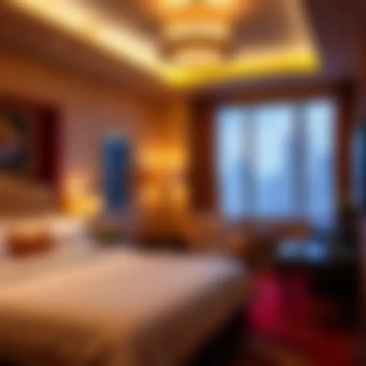 Luxurious Accommodations Near Empire City Casino Luxurious hotel room with elegant decor