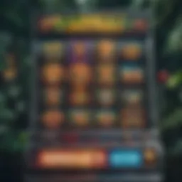 Vibrant jungle-themed slot machine