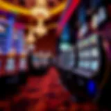 Diverse Gaming Experience in a Casino A vibrant casino floor showcasing diverse gaming options