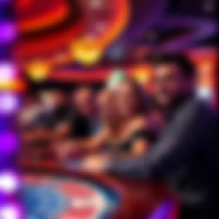 Enjoying a Night at the Casino A group of friends enjoying a lively night at the casino.