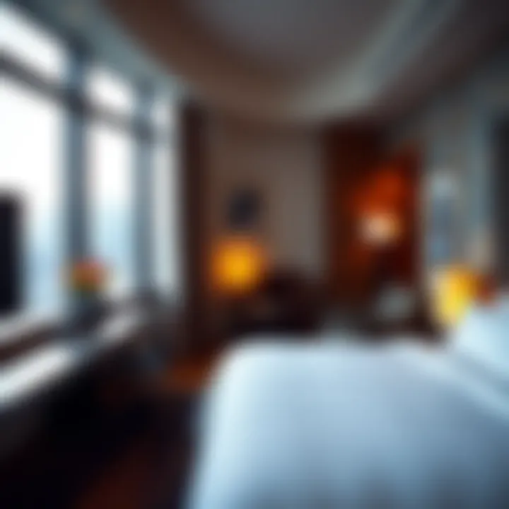 Comfortable Hotel Accommodation An inviting hotel room featuring modern amenities and a view.