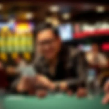 Bettor's Strategy Session A satisfied bettor analyzing betting strategies